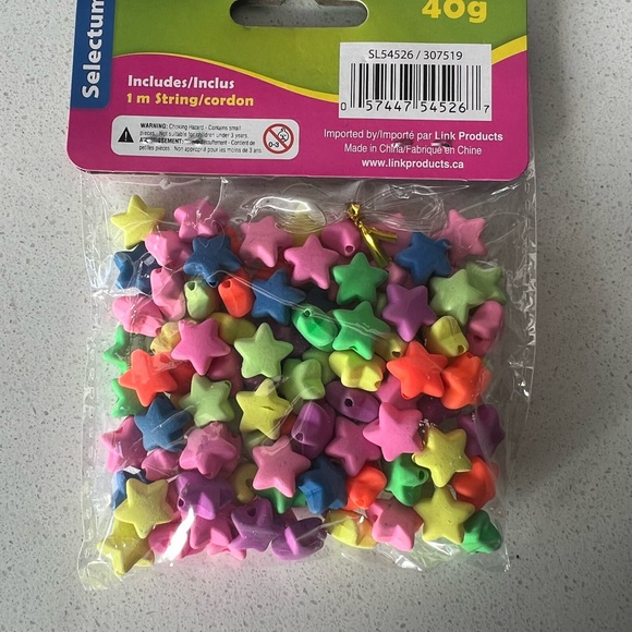 Star beads and string for bracelet making - Picture 2 of 2